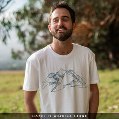Graphic T-Shirt - Mountainscape White